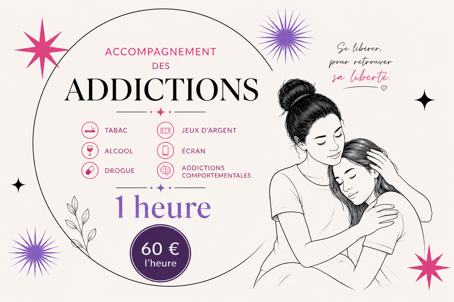 Bien- être Addictions Acompte 1H