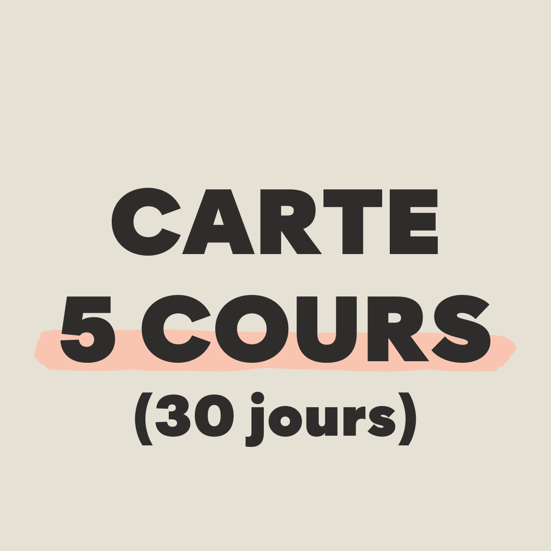 Carte 5 cours (30 jours)