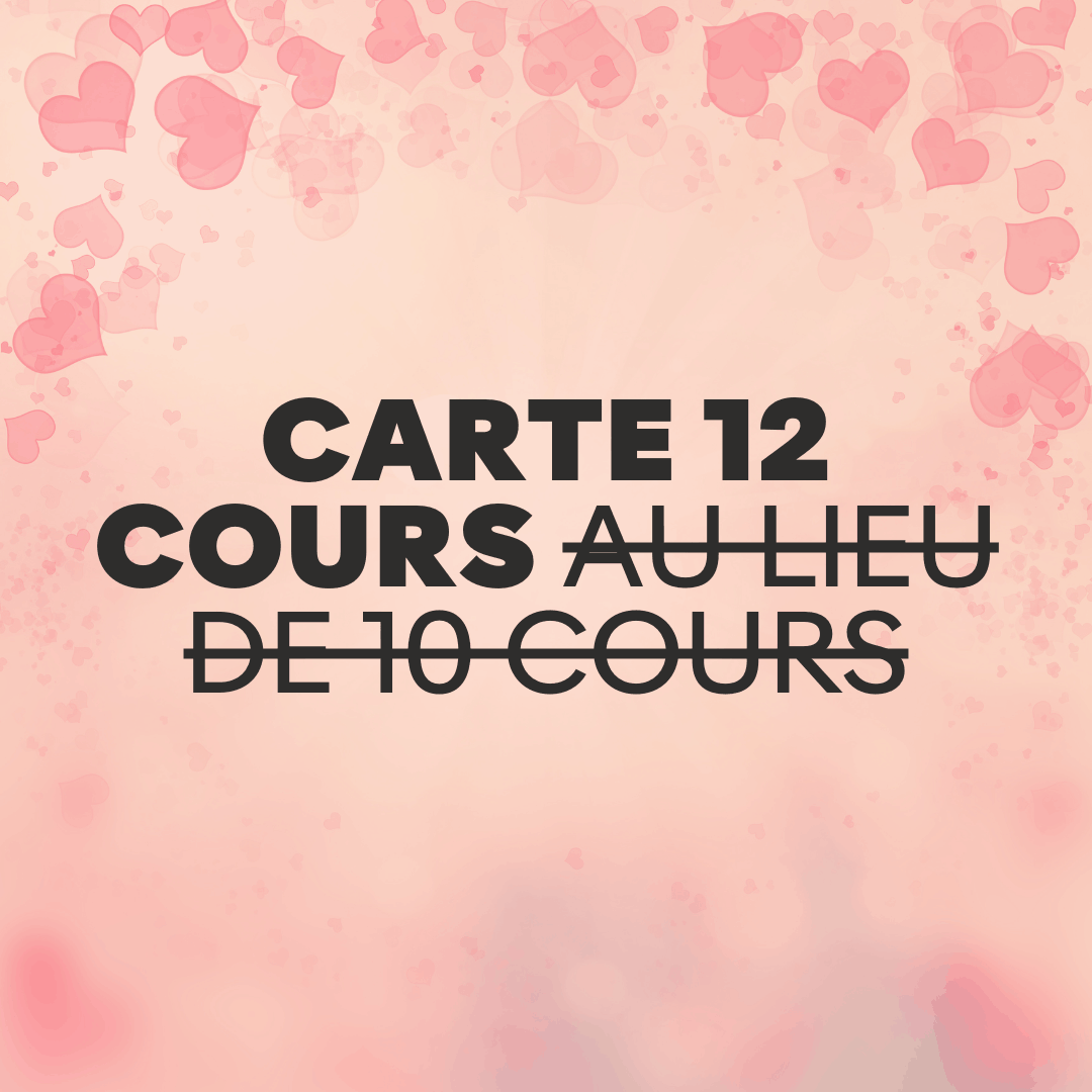 Carte de 12 cours au lieu de 10