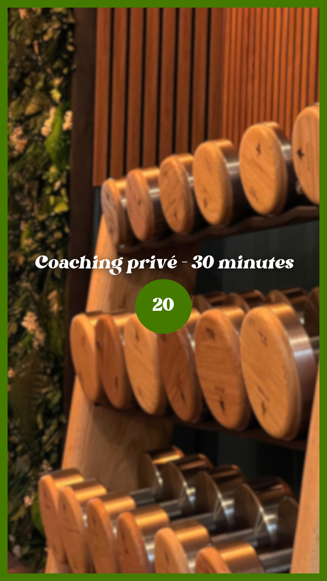 Coaching privé 30 min - 20 créneaux