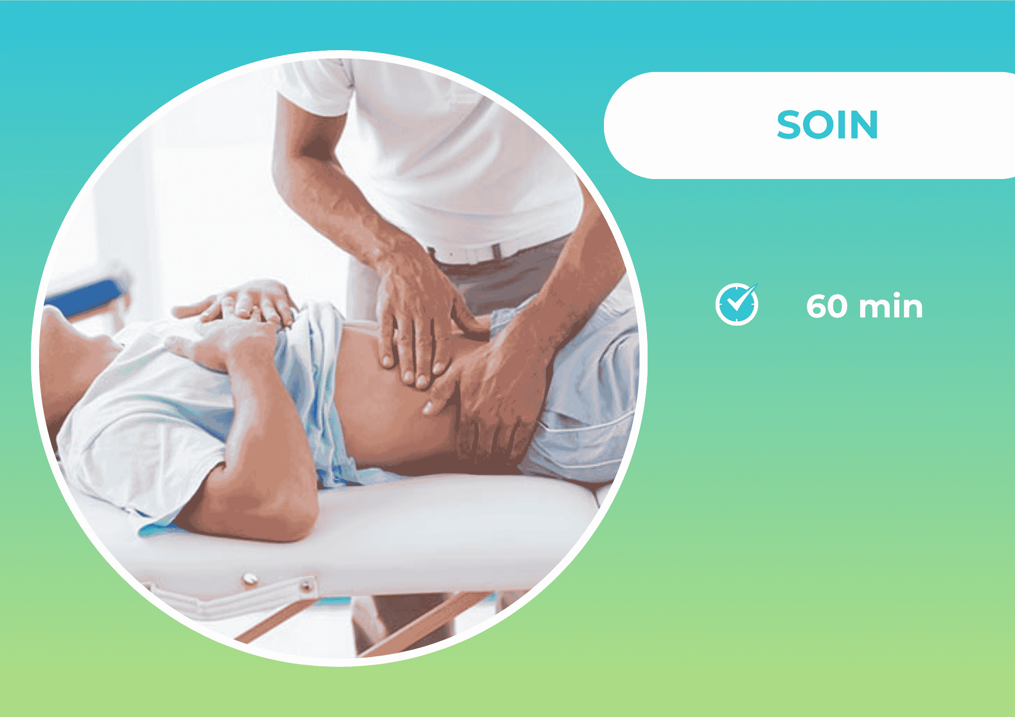 60 min Massage ou Consultation ou Soin