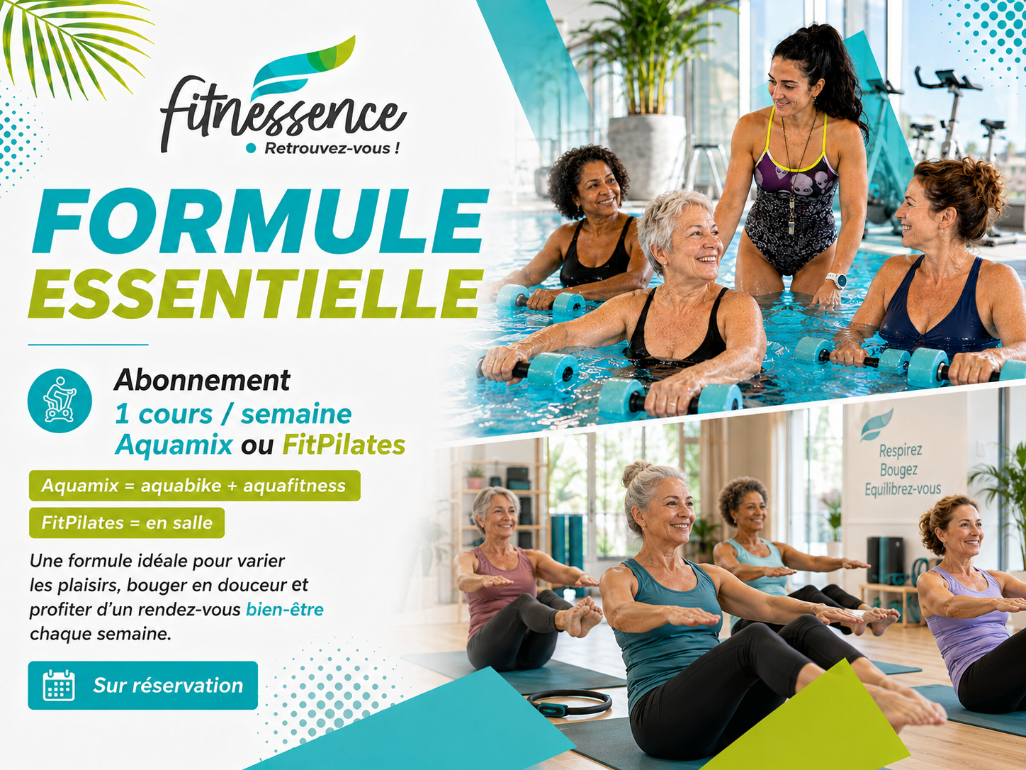 Formule ESSENTIELLE : Abonnement annuel - 1 cours  / semaine