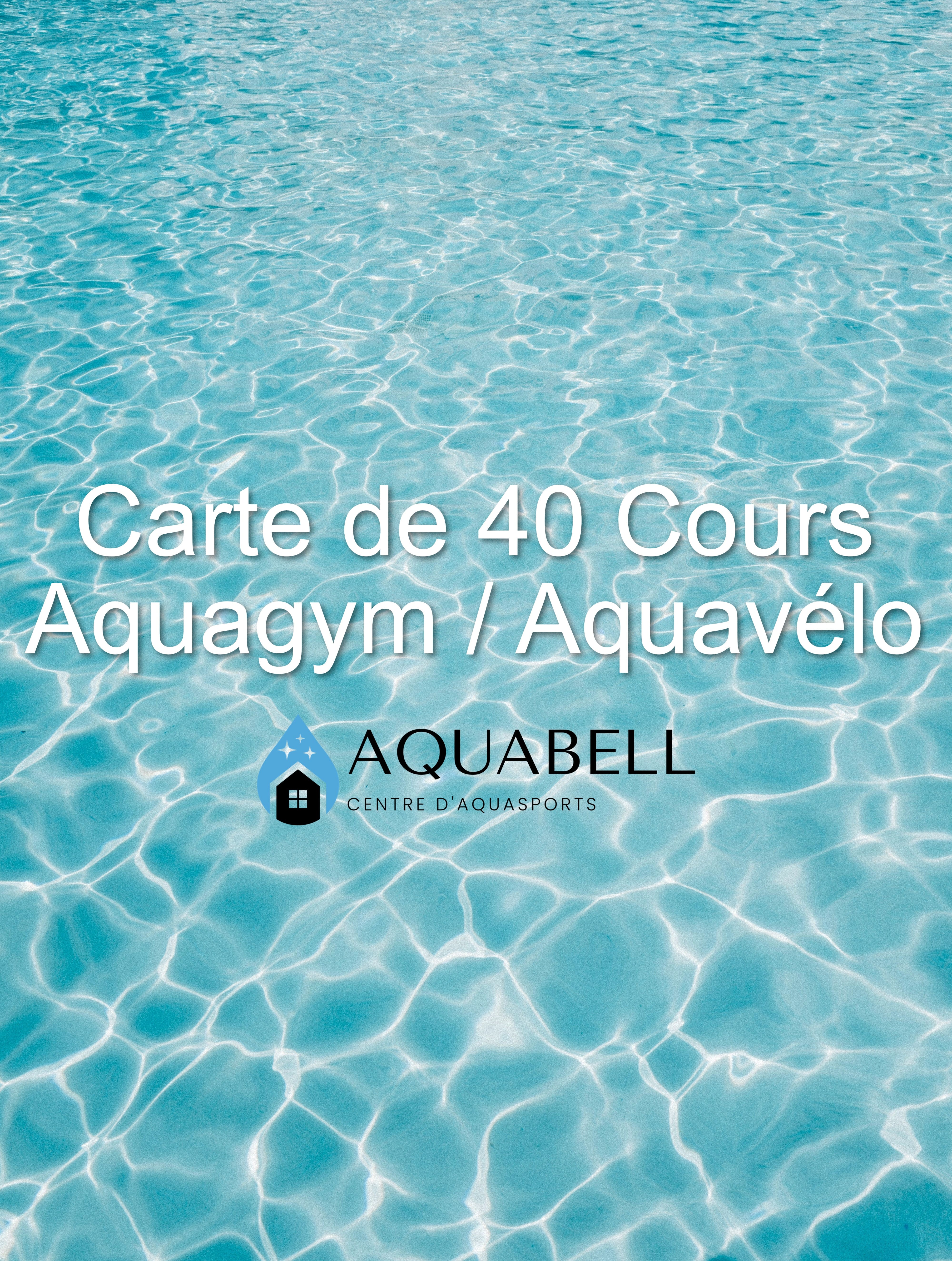 Carte de 40 cours Aquagym & Aquavélo - Paiement en 1 fois